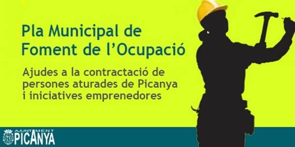 Ajudes a la contractació de persones aturades de Picanya i les iniciatives emprenedores